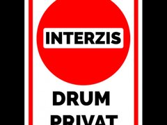 Semn de interzis pentru drum privat